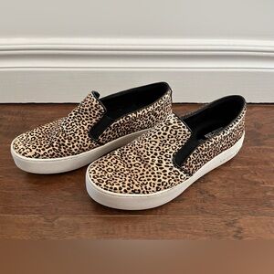 Michael Kors Leopard Print Keaton Slip On Casual Shoes Women’s Size 7 Leather